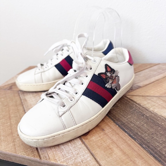Gucci Ace Year of the Dog White Sneakers - Picture 1 of 16
